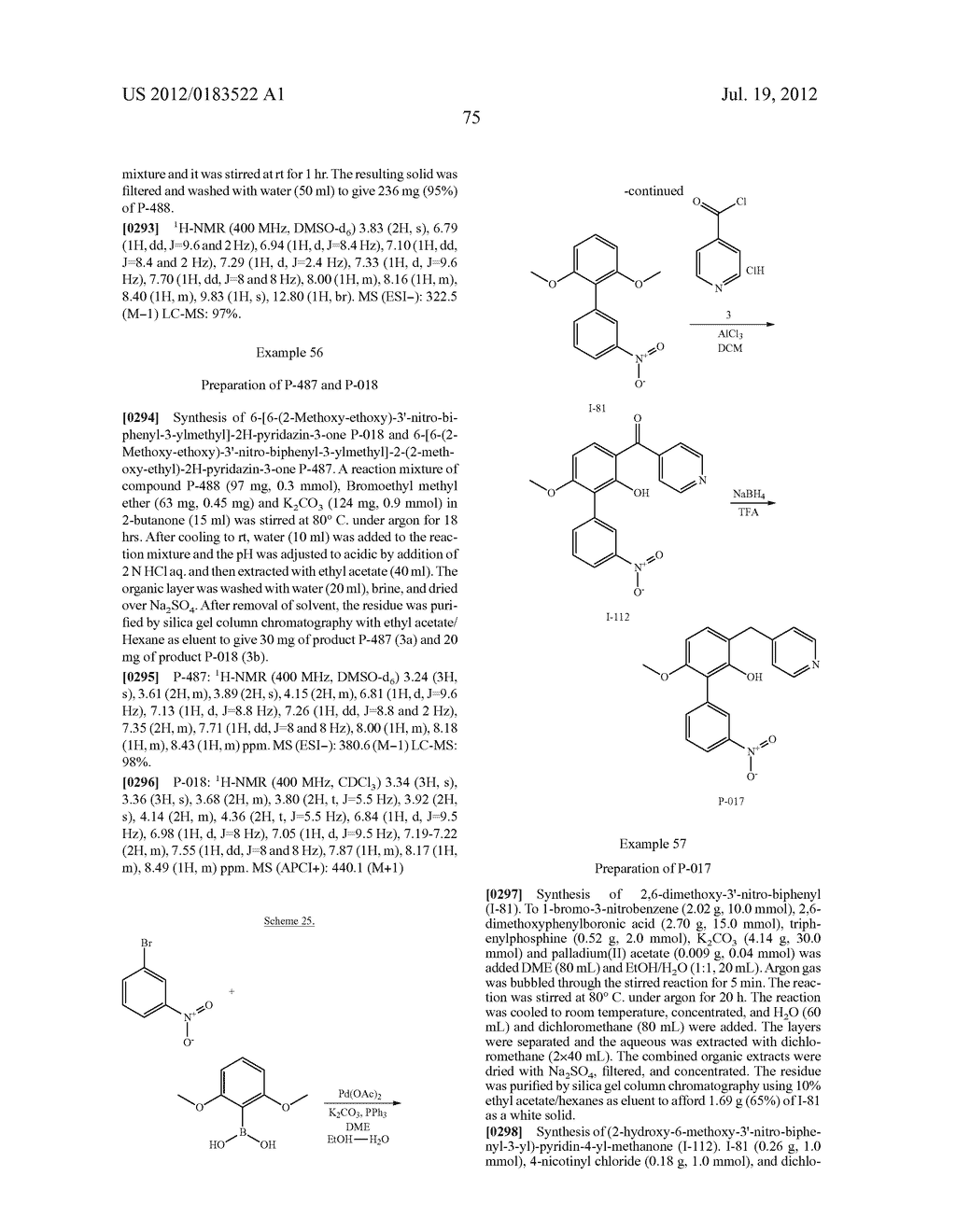 BIARYL PDE4 INHIBITORS FOR TREATING INFLAMMATORY, CARDIOVASCULAR AND CNS     DISORDERS - diagram, schematic, and image 76