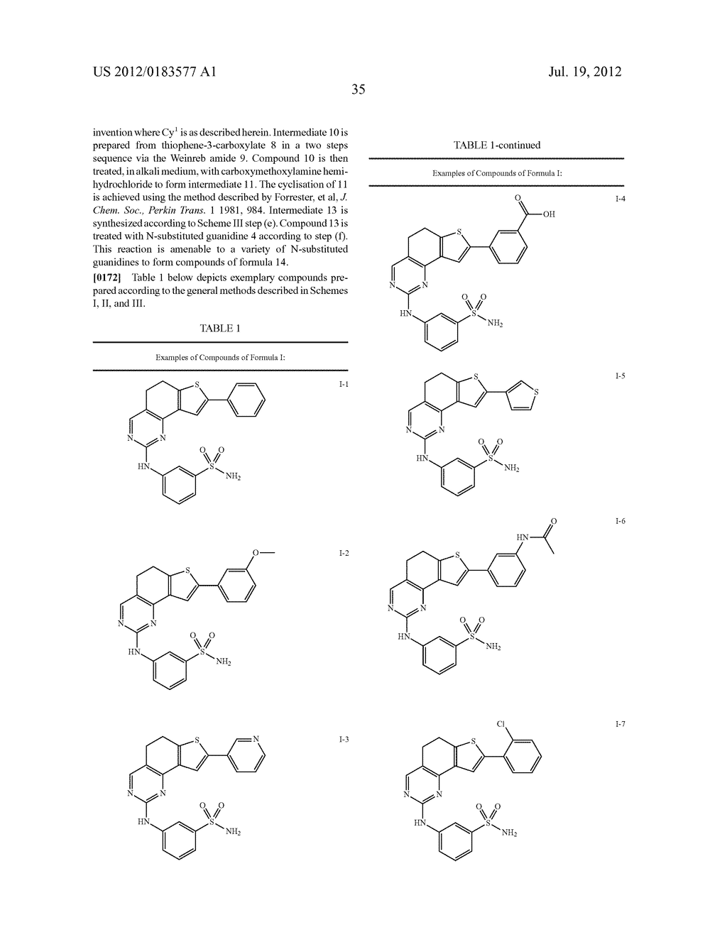 COMPOSITIONS USEFUL AS INHIBITORS OF PROTEIN KINASES - diagram, schematic, and image 36
