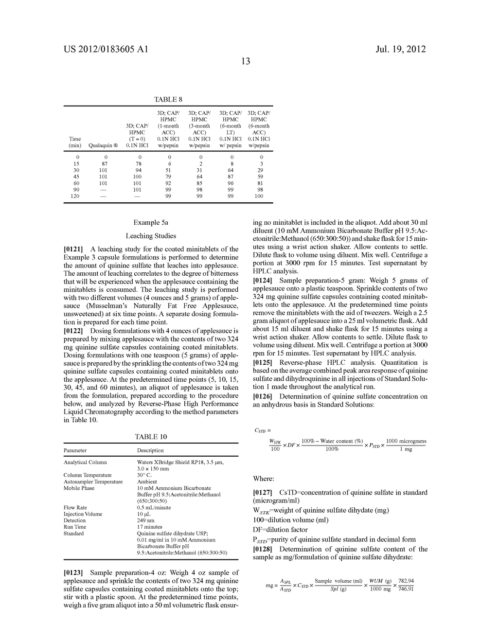 QUININE FORMULATIONS, METHOD OF MAKING, AND METHOD OF USE THEREOF - diagram, schematic, and image 14