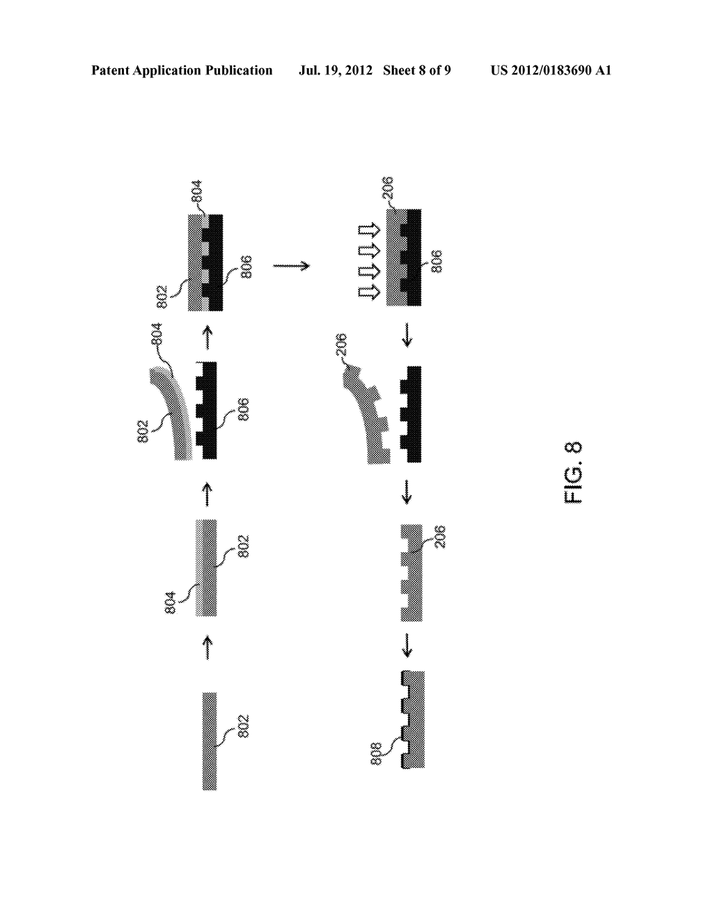 METHOD OF IMPRINTING TEXTURE ON RIGID SUBSTRATE USING FLEXIBLE STAMP - diagram, schematic, and image 09