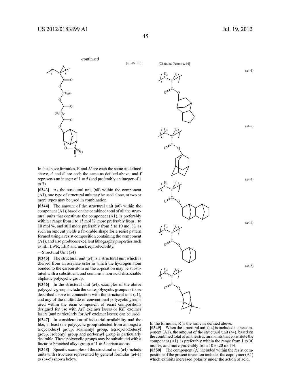 RESIST COMPOSITION AND METHOD OF FORMING RESIST PATTERN - diagram, schematic, and image 46