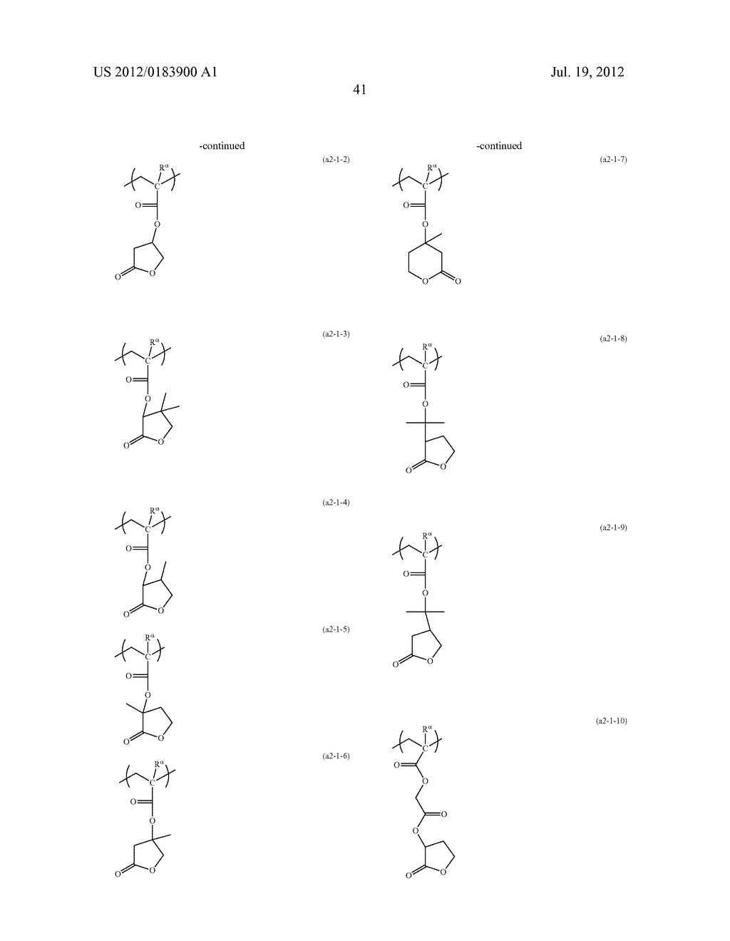 RESIST COMPOSITION, METHOD OF FORMING RESIST PATTERN AND POLYMERIC     COMPOUND - diagram, schematic, and image 42