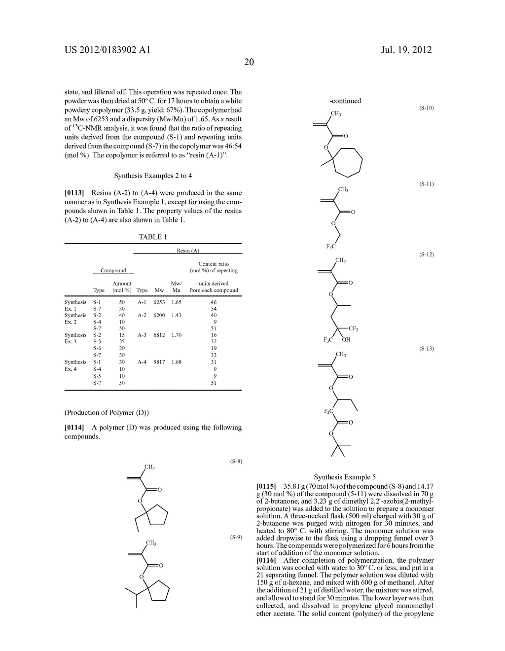 RADIATION-SENSITIVE RESIN COMPOSITION - diagram, schematic, and image 21