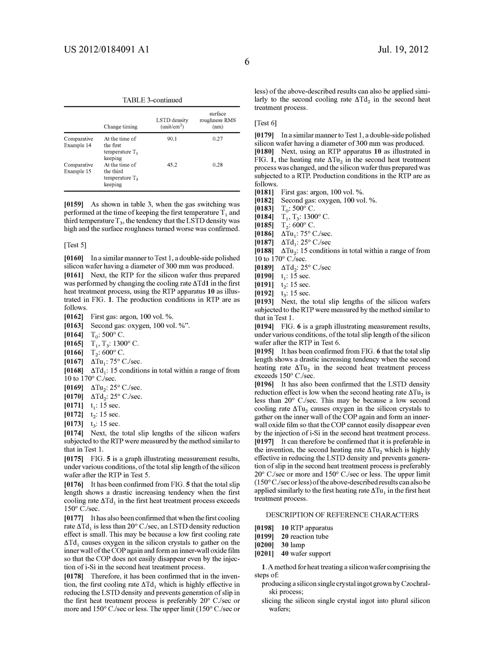 METHOD FOR HEAT TREATING A SILICON WAFER - diagram, schematic, and image 10