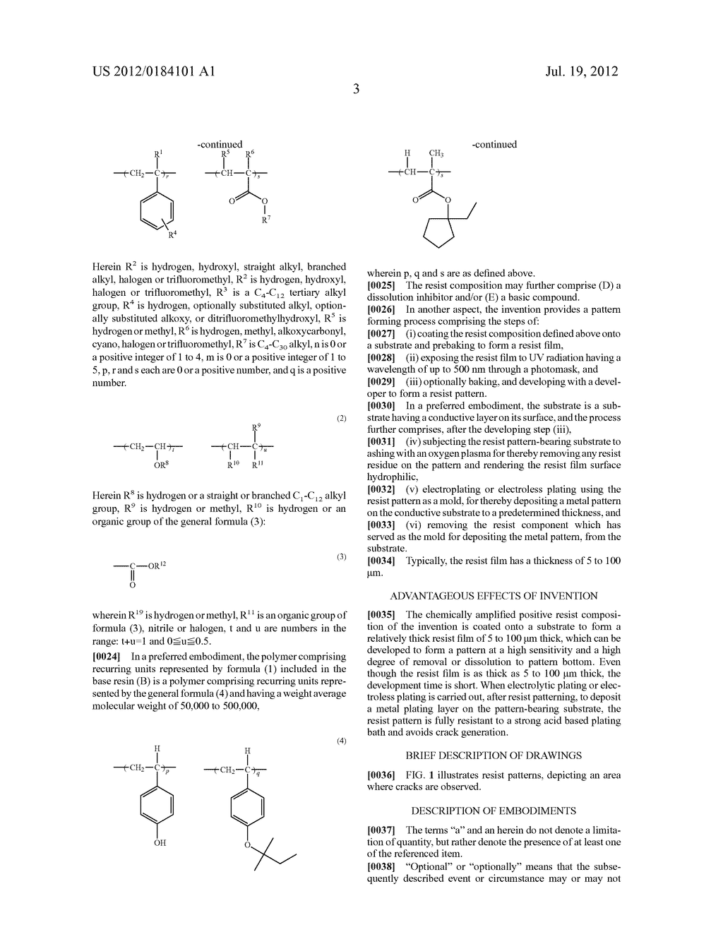 CHEMICALLY AMPLIFIED POSITIVE RESIST COMPOSITION AND PATTERNING PROCESS - diagram, schematic, and image 05