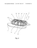 FASTENING DEVICE FOR DETACHABLE HOLDING OF AN ELECTRICAL DISTRIBUTOR BY     LATCHING diagram and image