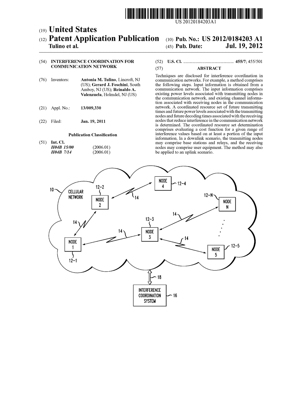 Interference Coordination for Communication Network - diagram, schematic, and image 01