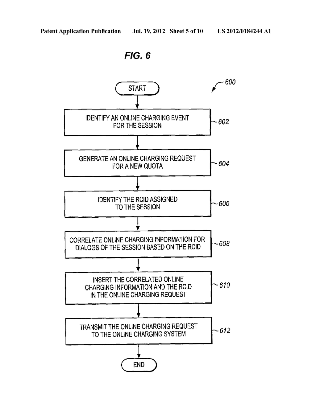 ONLINE CHARGING IN IMS NETWORKS FOR SESSIONS HANDED OVER BETWEEN DIFFERENT     OPERATOR NETWORKS - diagram, schematic, and image 06