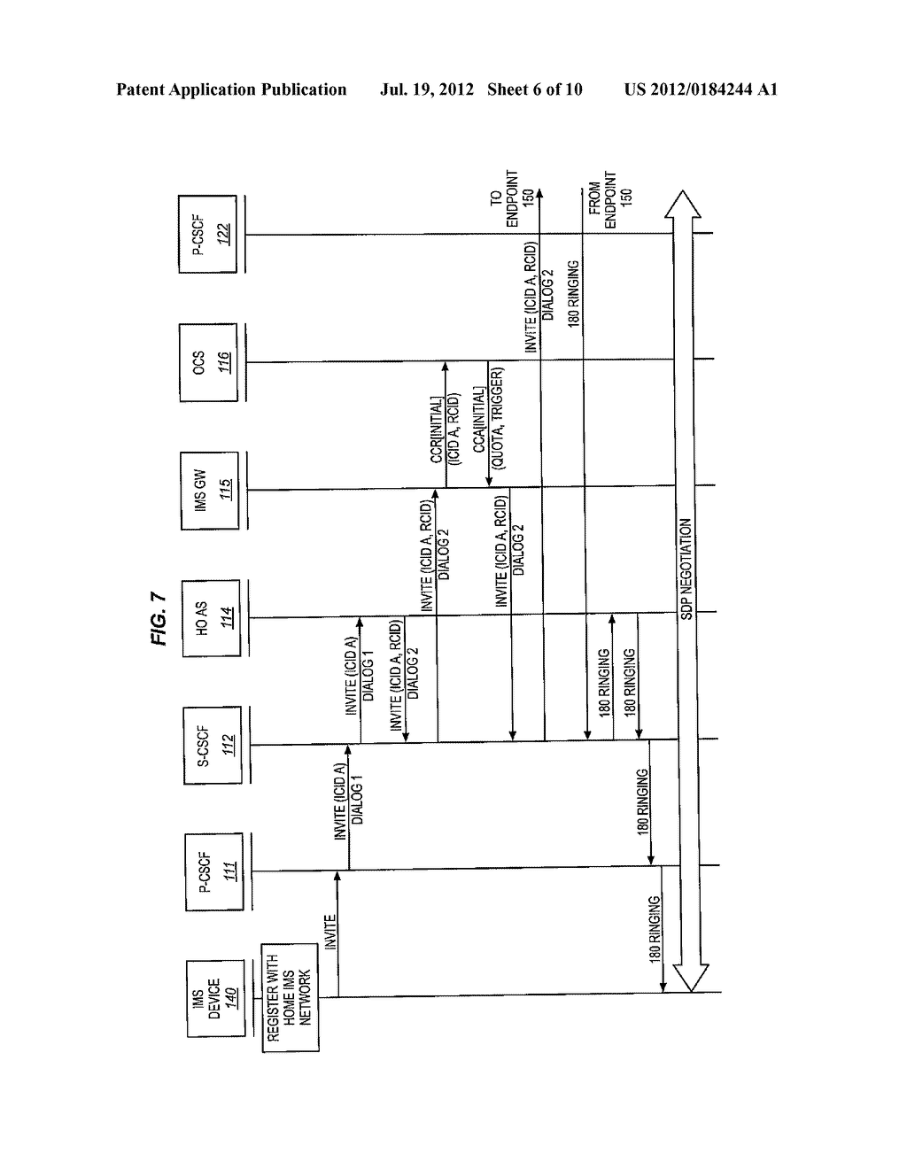 ONLINE CHARGING IN IMS NETWORKS FOR SESSIONS HANDED OVER BETWEEN DIFFERENT     OPERATOR NETWORKS - diagram, schematic, and image 07