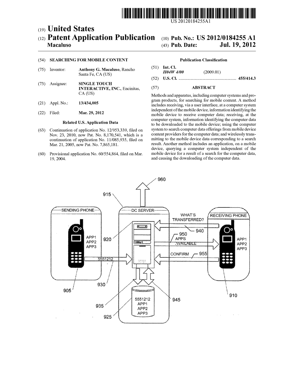 Searching For Mobile Content - diagram, schematic, and image 01