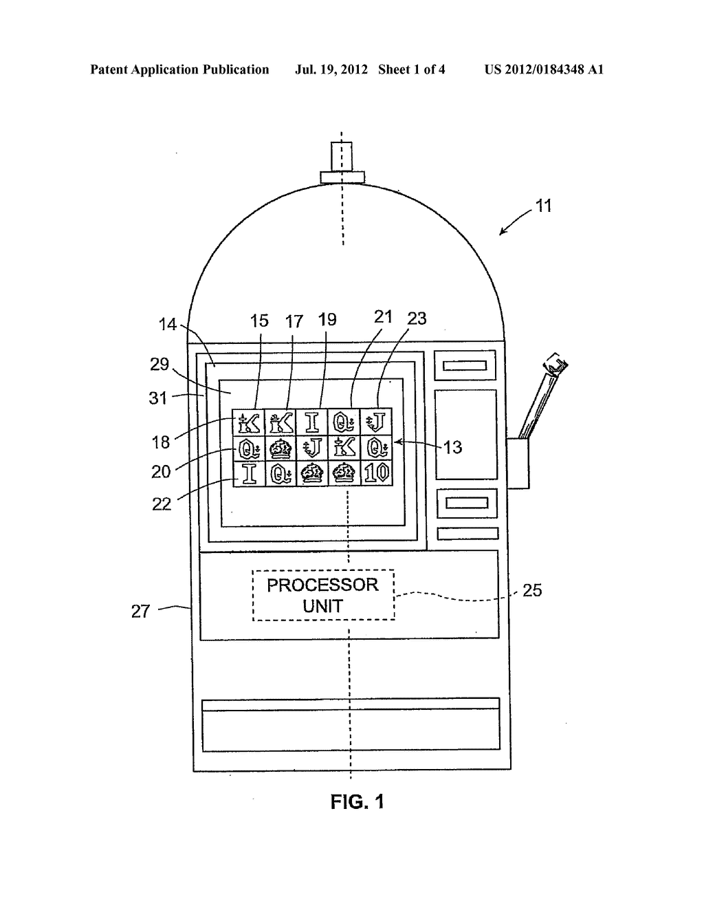 METHOD AND SYSTEM FOR CHANGING ILLUMINATION OF GAMING MACHINE DISPLAY TO     COMPLEMENT GAME OUTCOME - diagram, schematic, and image 02