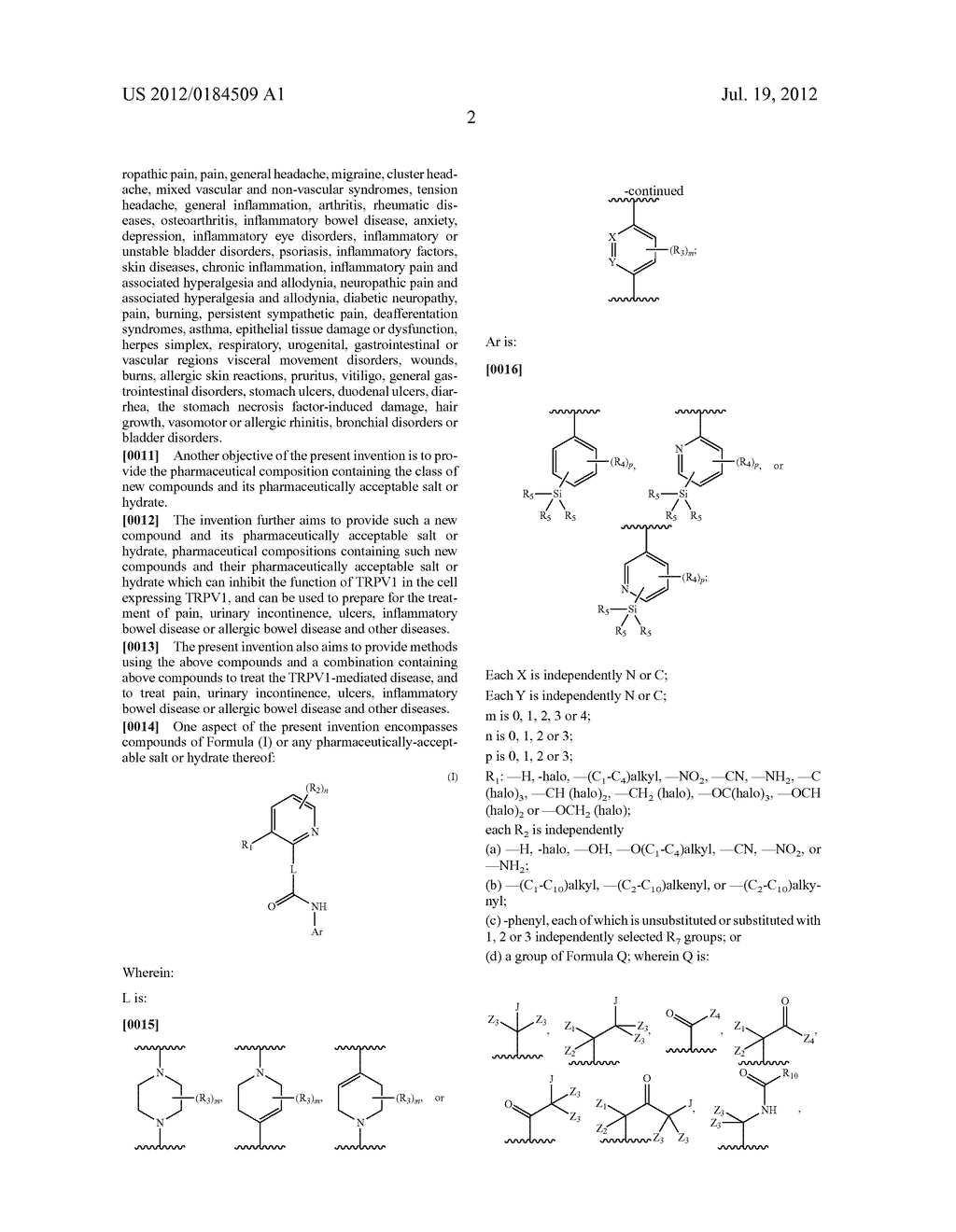 Compounds as TRVP1 Blockers, Pharmaceutical Compositions and Medical Uses     Thereof - diagram, schematic, and image 03