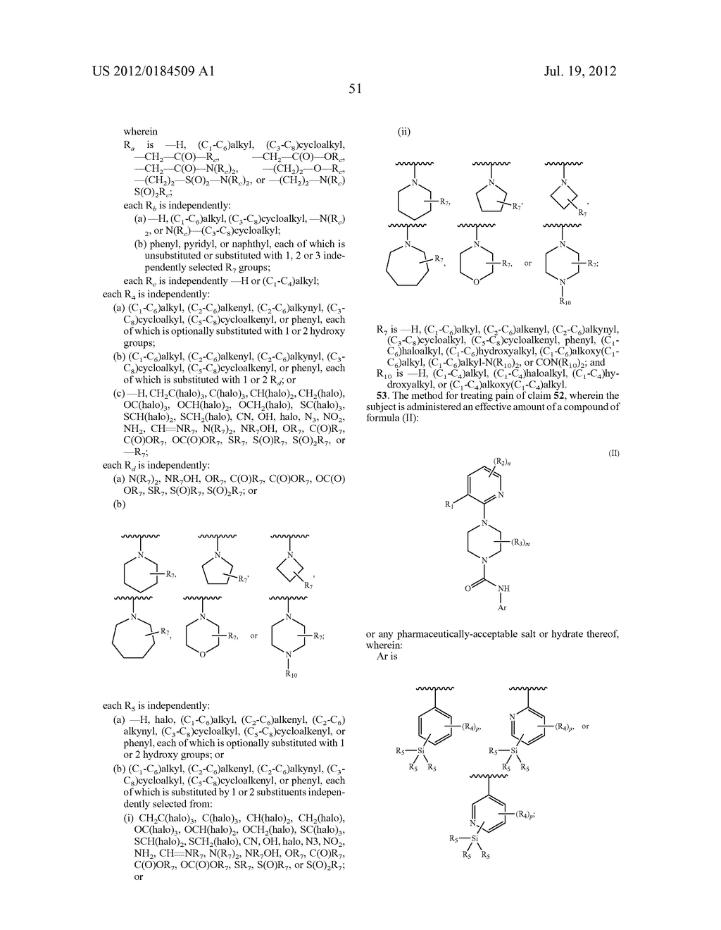 Compounds as TRVP1 Blockers, Pharmaceutical Compositions and Medical Uses     Thereof - diagram, schematic, and image 52