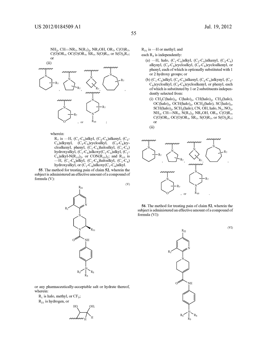 Compounds as TRVP1 Blockers, Pharmaceutical Compositions and Medical Uses     Thereof - diagram, schematic, and image 56