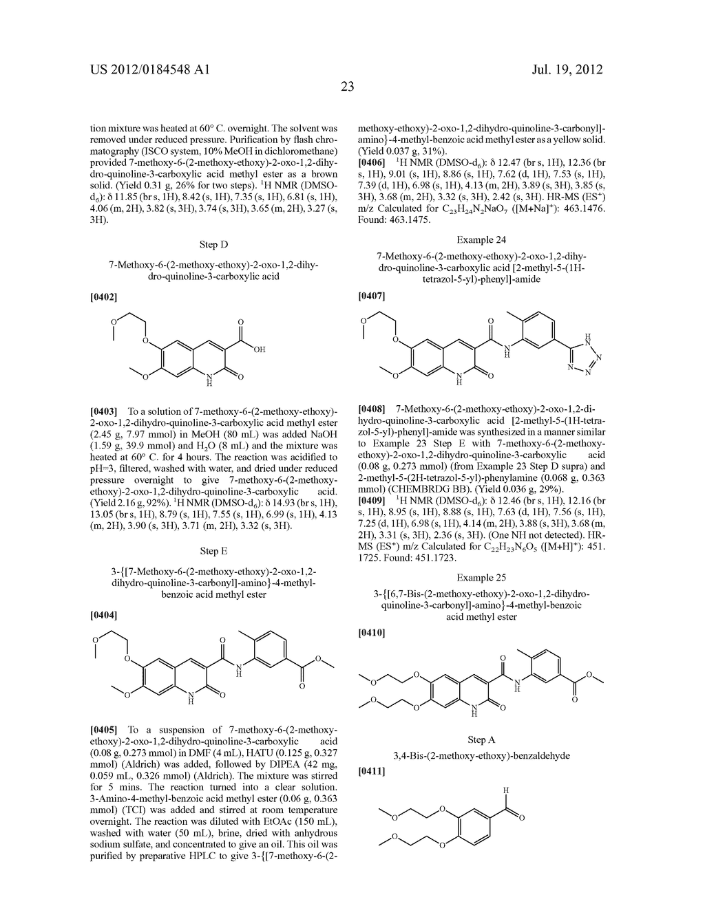 CARBOXYLIC ACID ARYL AMIDES - diagram, schematic, and image 24