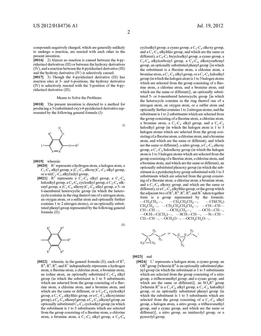 METHOD FOR PRODUCING A 3-(SUBSTITUTED-OXY)-4-PYRIDAZINOL DERIVATIVE - diagram, schematic, and image 03