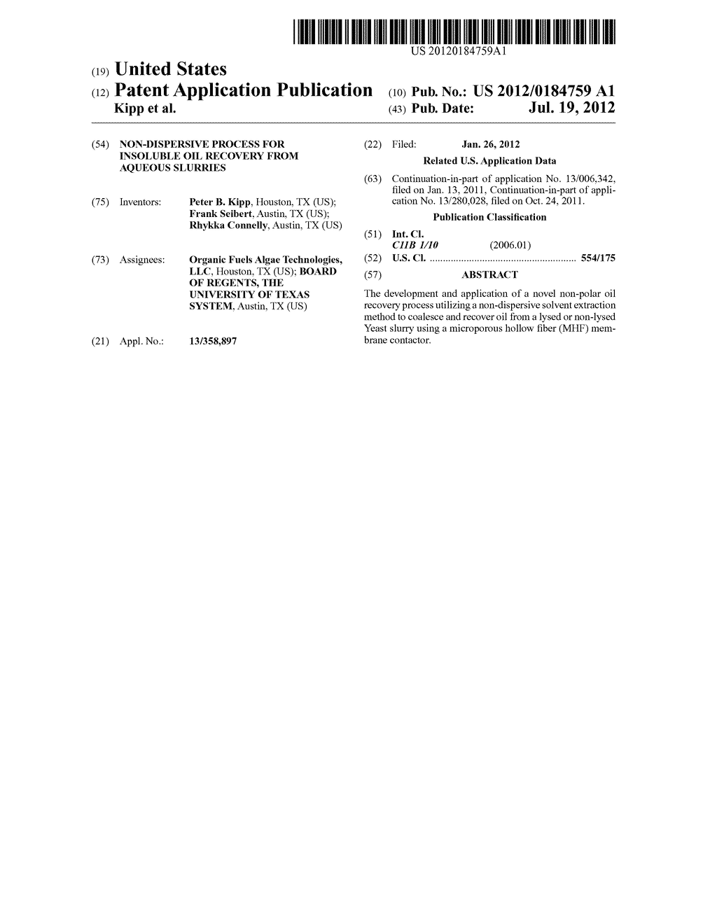 Non-Dispersive Process for Insoluble Oil Recovery From Aqueous Slurries - diagram, schematic, and image 01