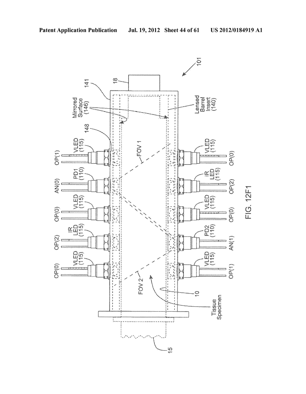 FAT TISSUE RE-INJECTION SYSTEM EMPLOYING A PHOTOMETRICALLY-CONTROLLED     PHOTO-ACTIVATION CHAMBER INSTALLED ABOUT A TISSUE COLLECTION AND     PROCESSING DEVICE MOUNTED ON A HAND-HELD TISSUE INJECTOR GUN - diagram, schematic, and image 45