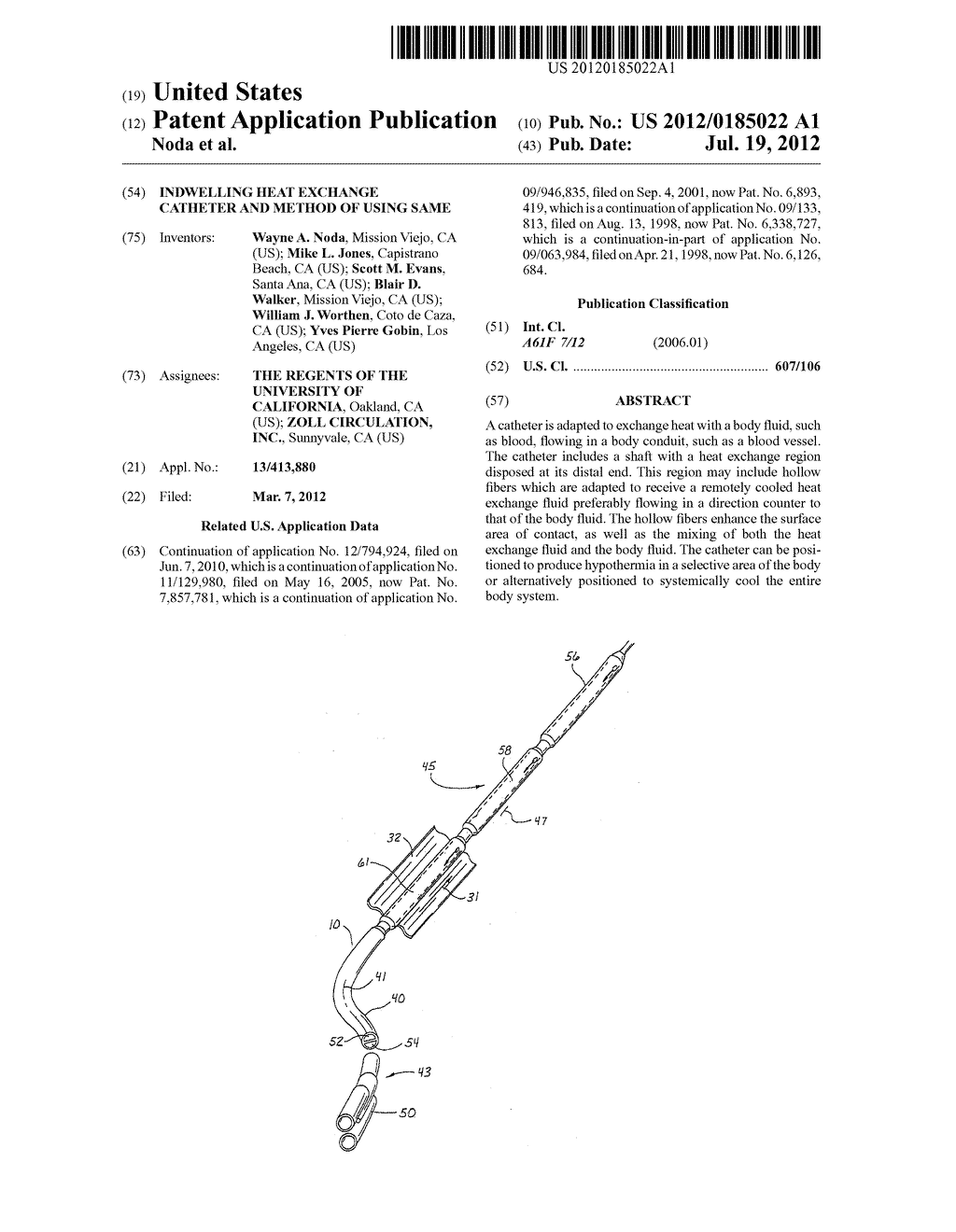 INDWELLING HEAT EXCHANGE CATHETER AND METHOD OF USING SAME - diagram, schematic, and image 01