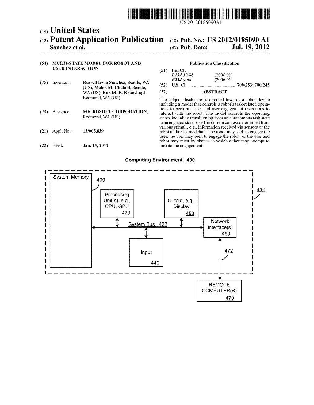 Multi-state Model for Robot and User Interaction - diagram, schematic, and image 01