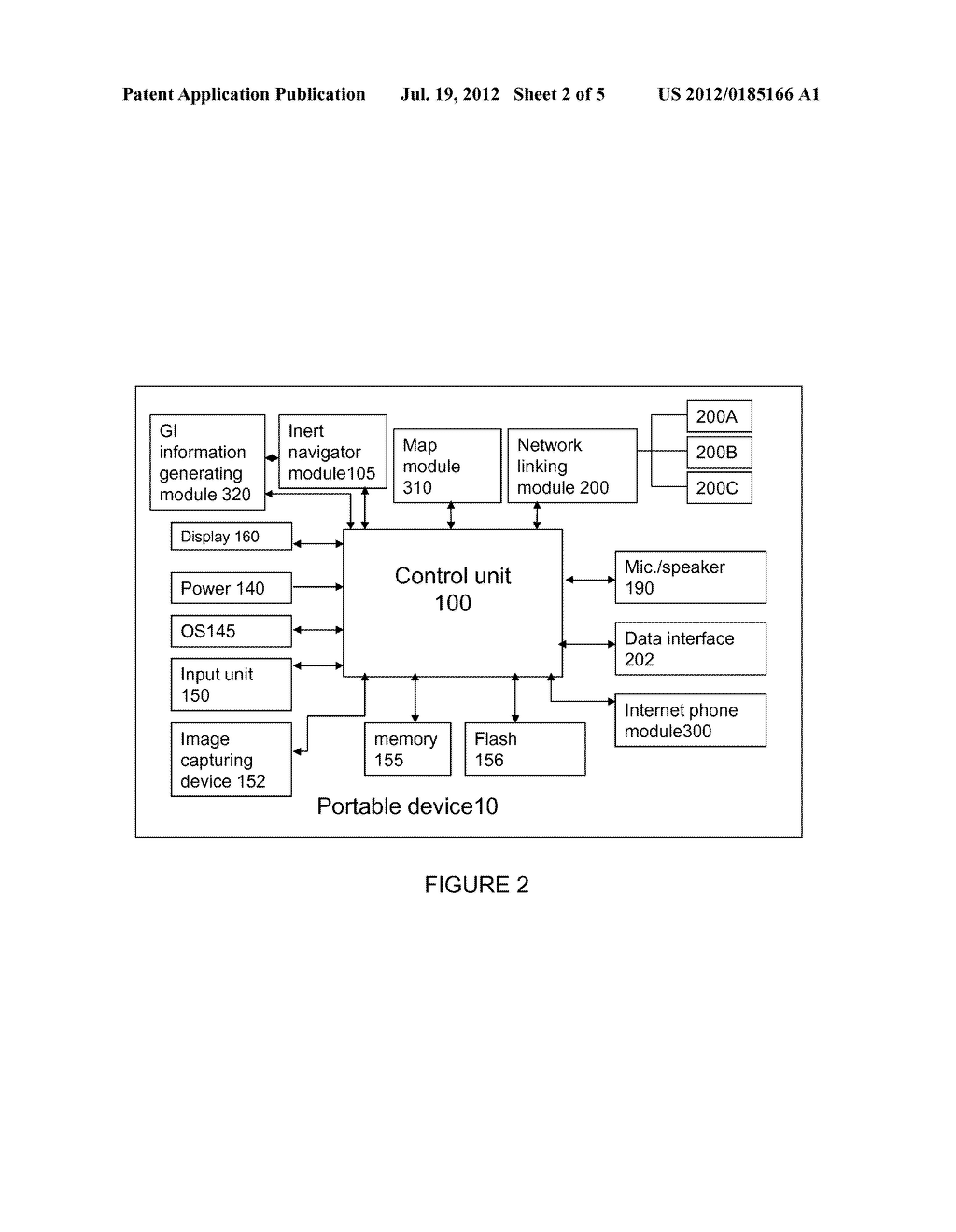 Portable Communication Device with Inert Navigator - diagram, schematic, and image 03