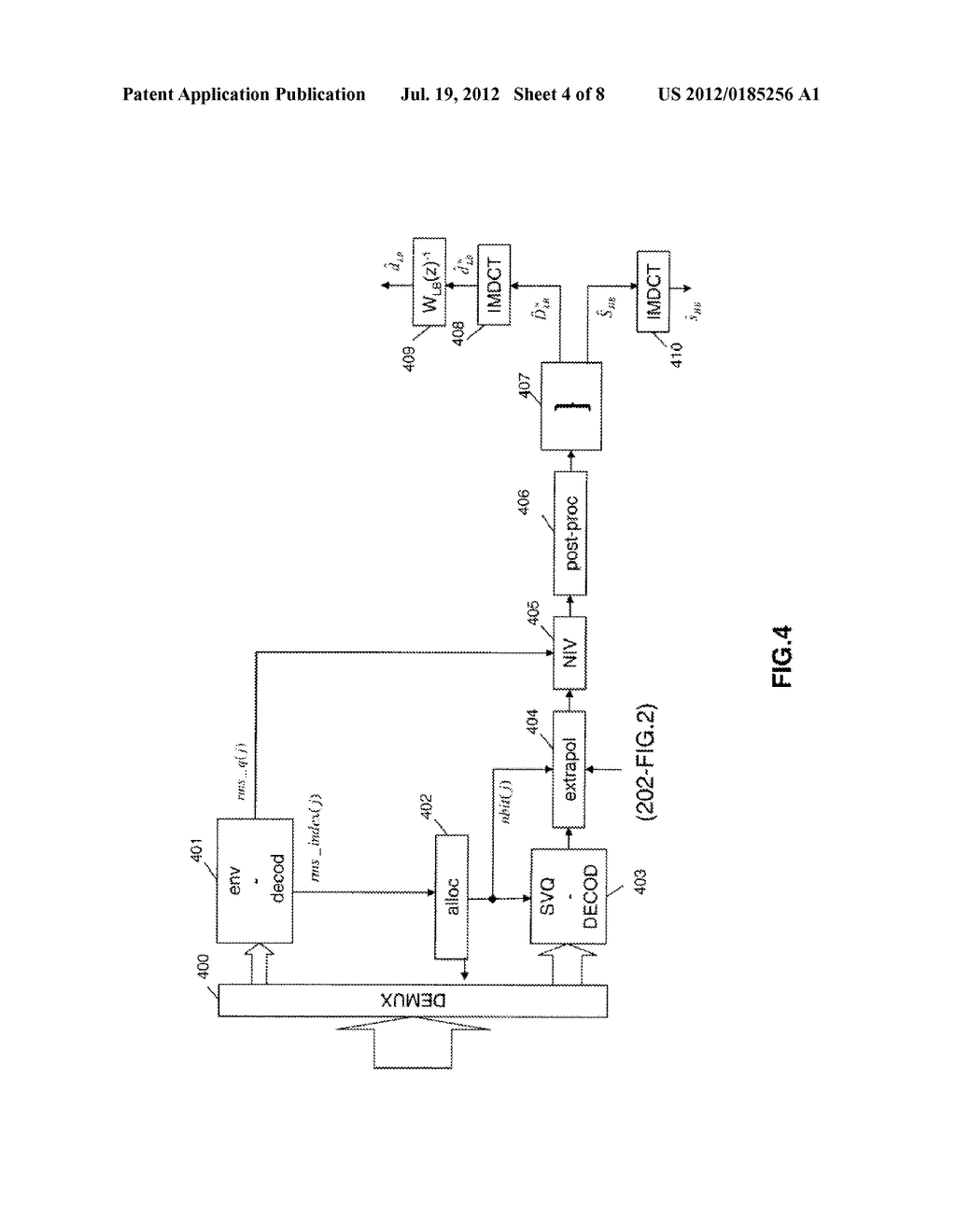 ALLOCATION OF BITS IN AN ENHANCEMENT CODING/DECODING FOR IMPROVING A     HIERARCHICAL CODING/DECODING OF DIGITAL AUDIO SIGNALS - diagram, schematic, and image 05