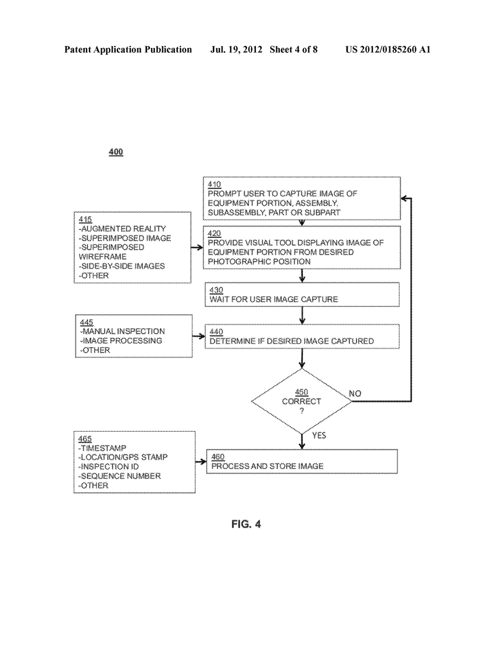 SYSTEM AND METHOD FOR INSPECTING EQUIPMENT AND ESTIMATING REFURBISHMENT     COSTS THEREOF - diagram, schematic, and image 05