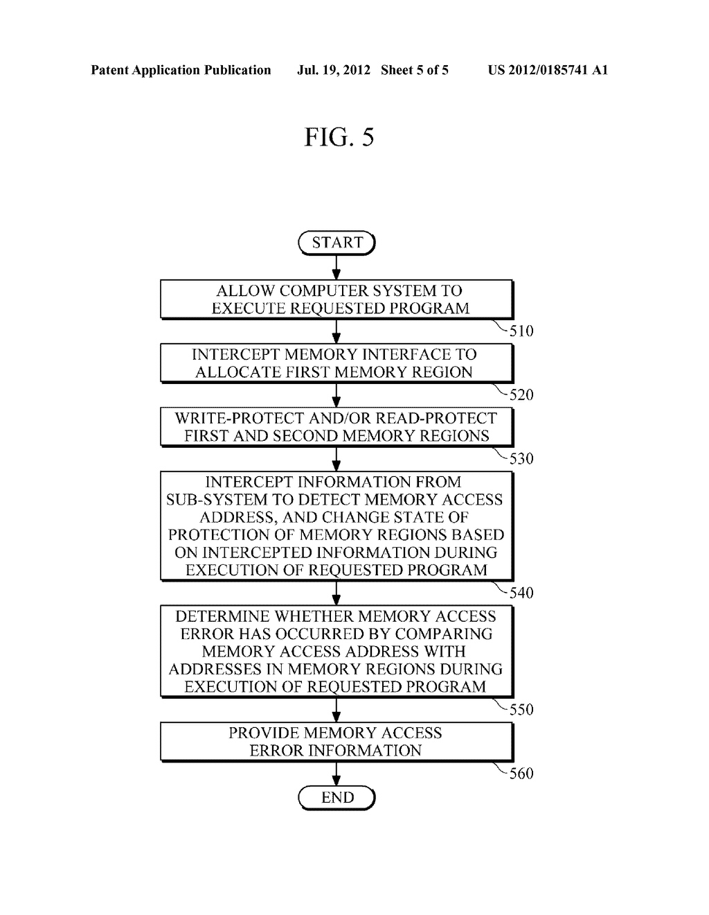 APPARATUS AND METHOD FOR DETECTING A MEMORY ACCESS ERROR - diagram, schematic, and image 06