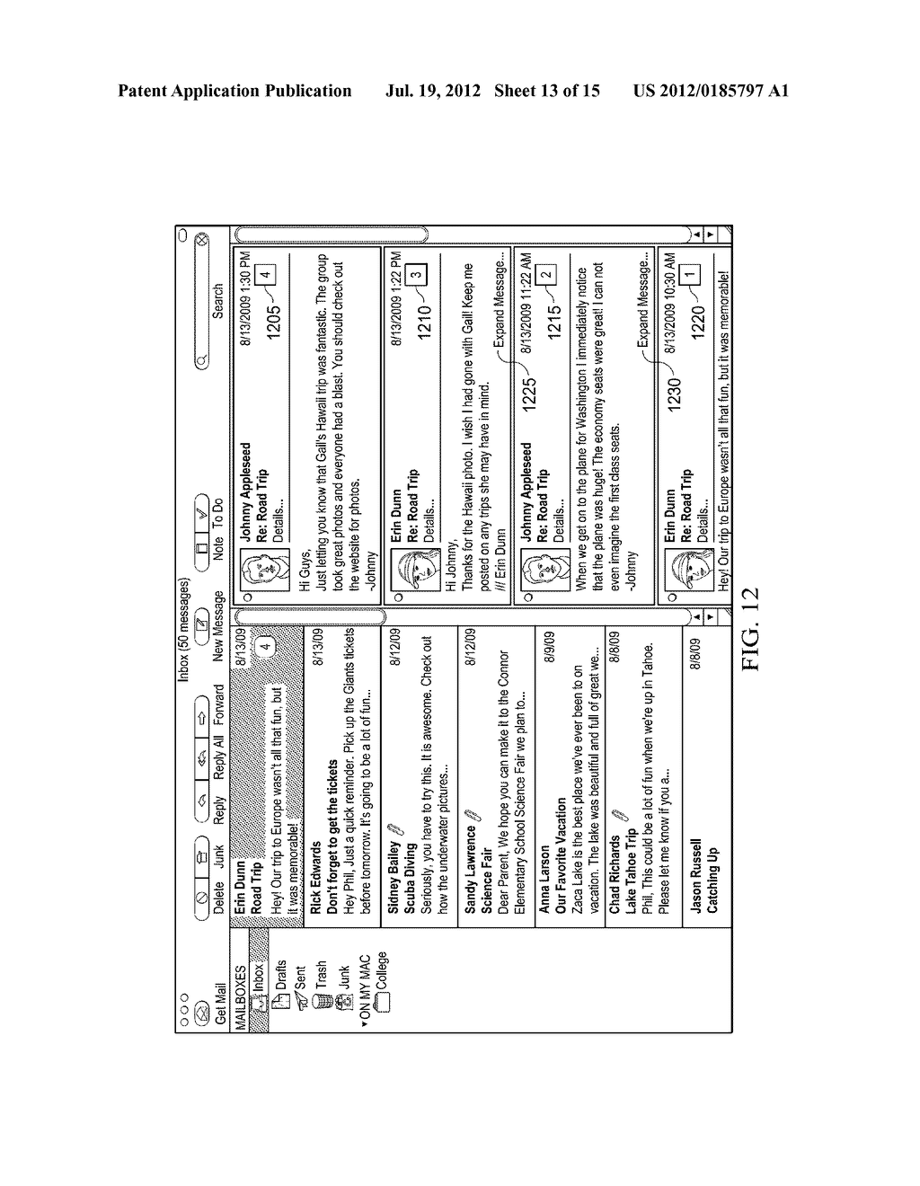 GROUPING EMAIL MESSAGES INTO CONVERSATIONS - diagram, schematic, and image 14