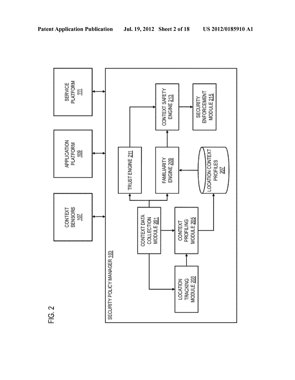 METHOD AND APPARATUS FOR ADJUSTING CONTEXT-BASED FACTORS FOR SELECTING A     SECURITY POLICY - diagram, schematic, and image 03