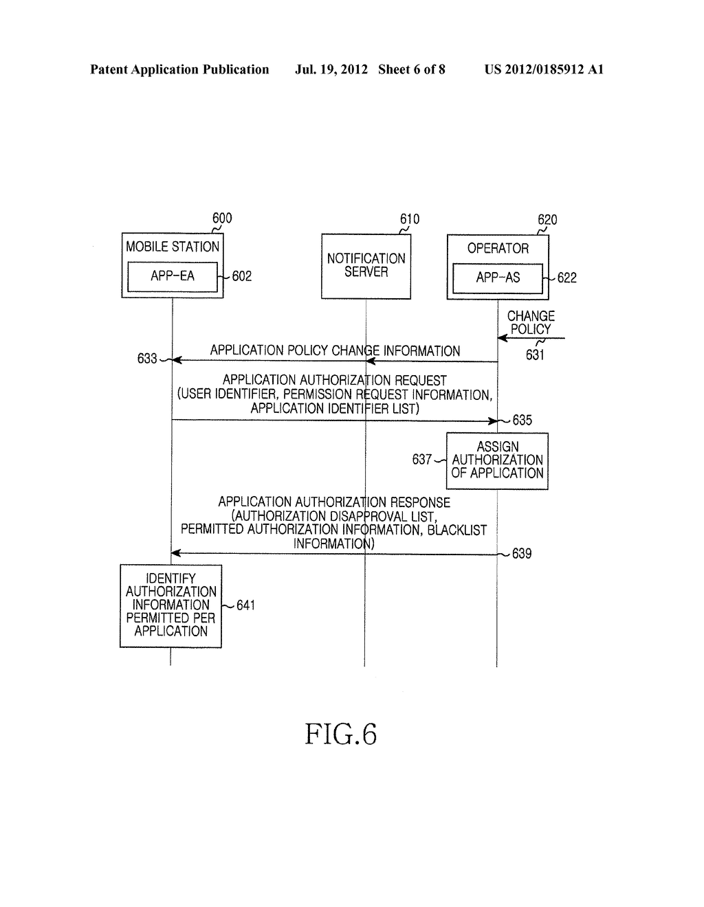 SYSTEM AND METHOD FOR GRANTING AUTHORIZATION OF APPLICATION IN WIRELESS     COMMUNICATION SYSTEM - diagram, schematic, and image 07