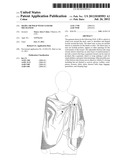 Shawl or wrap with closure mechanism diagram and image