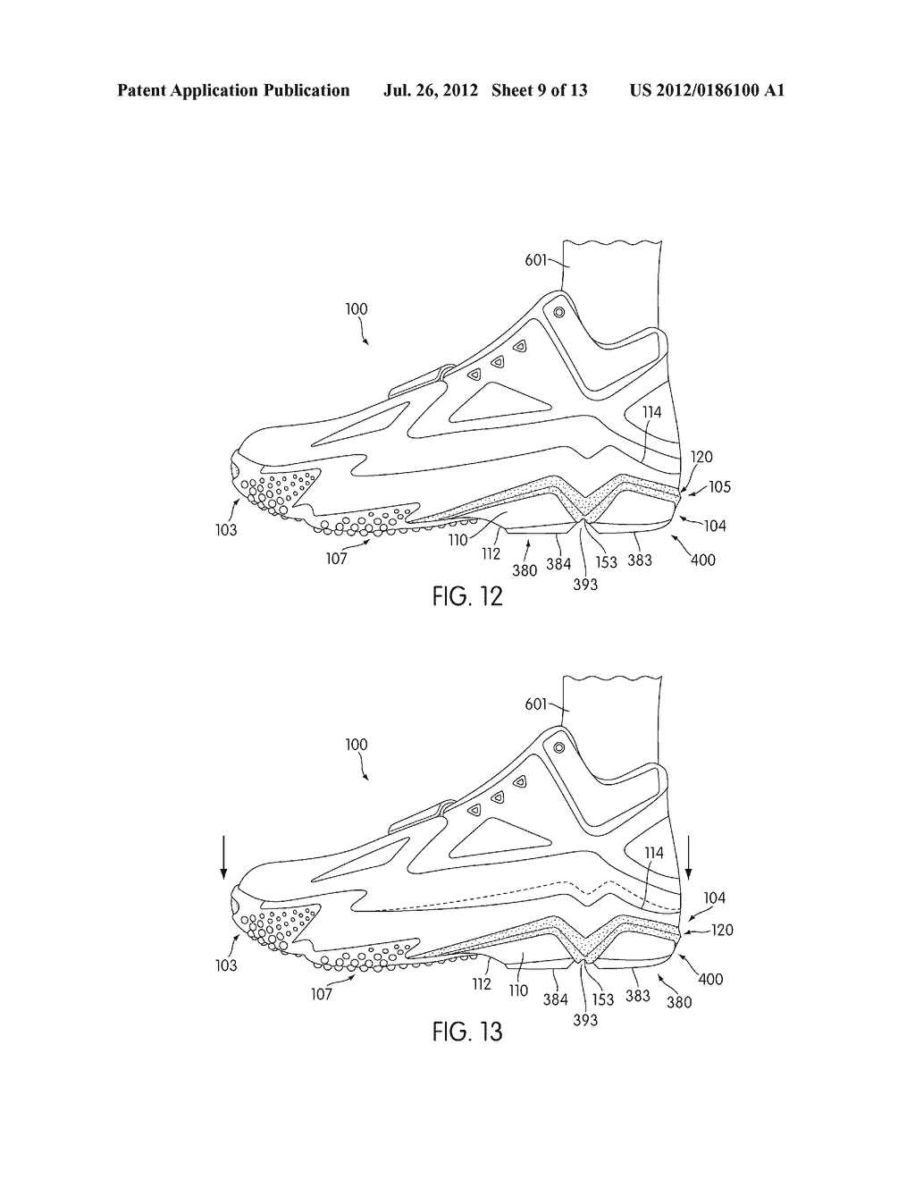 Article Of Footwear With Heel Cushioning System - diagram, schematic, and image 10