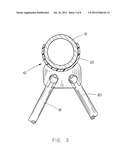 BIPOD SUPPORT FOR A RIFLE, SHOTGUN, HANDGUN, PELLET GUN, BB GUN OR     CROSSBOW diagram and image