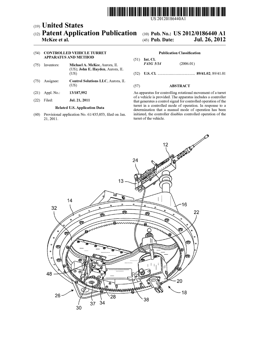 Controlled Vehicle Turret Apparatus and Method - diagram, schematic, and image 01