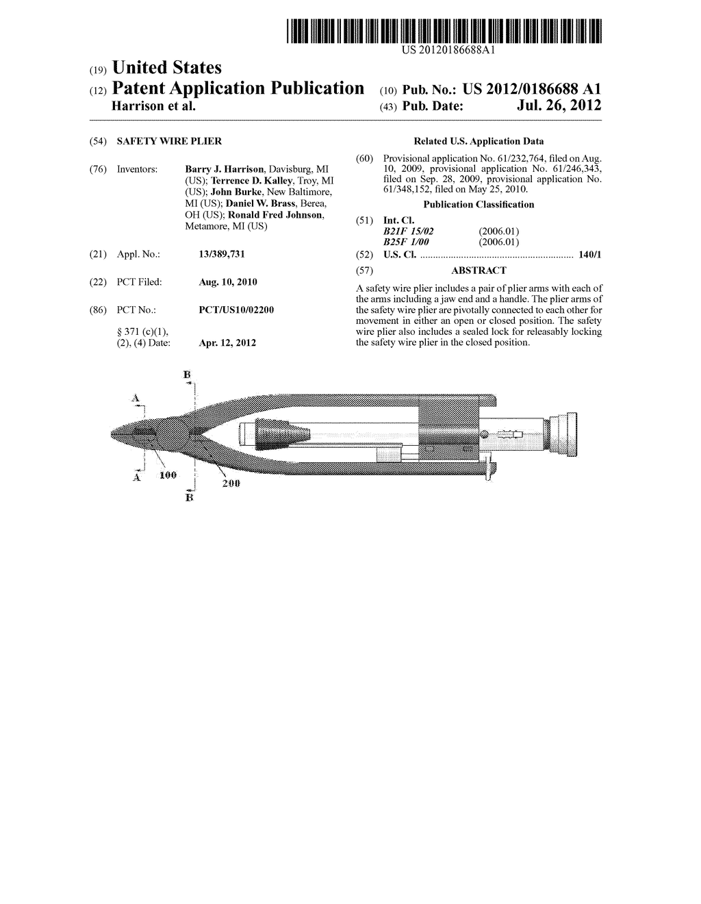 SAFETY WIRE PLIER - diagram, schematic, and image 01