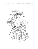 Coreless roll of web material, machine and method for its production diagram and image