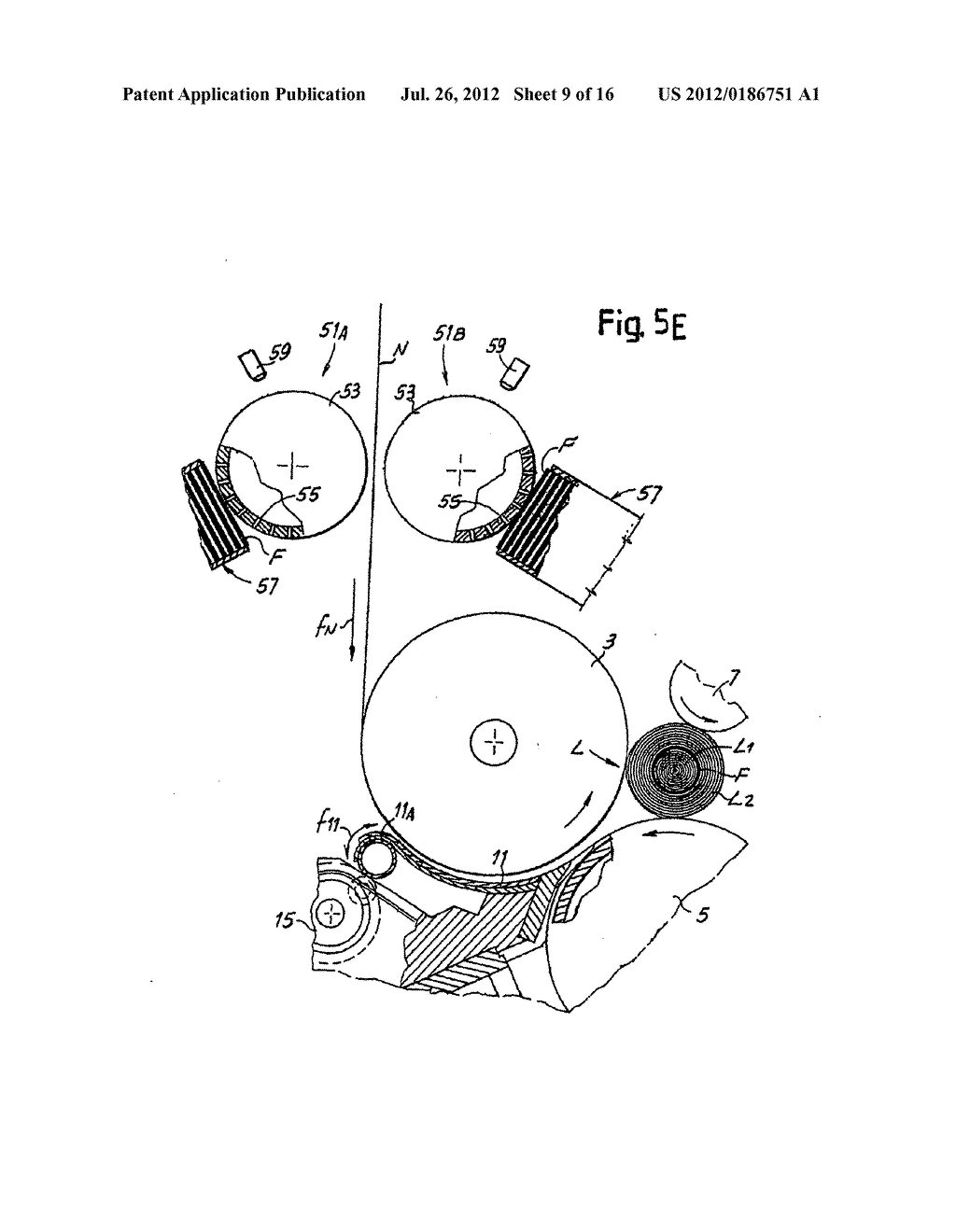 Coreless roll of web material, machine and method for its production - diagram, schematic, and image 10