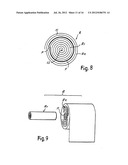 Coreless roll of web material, machine and method for its production diagram and image