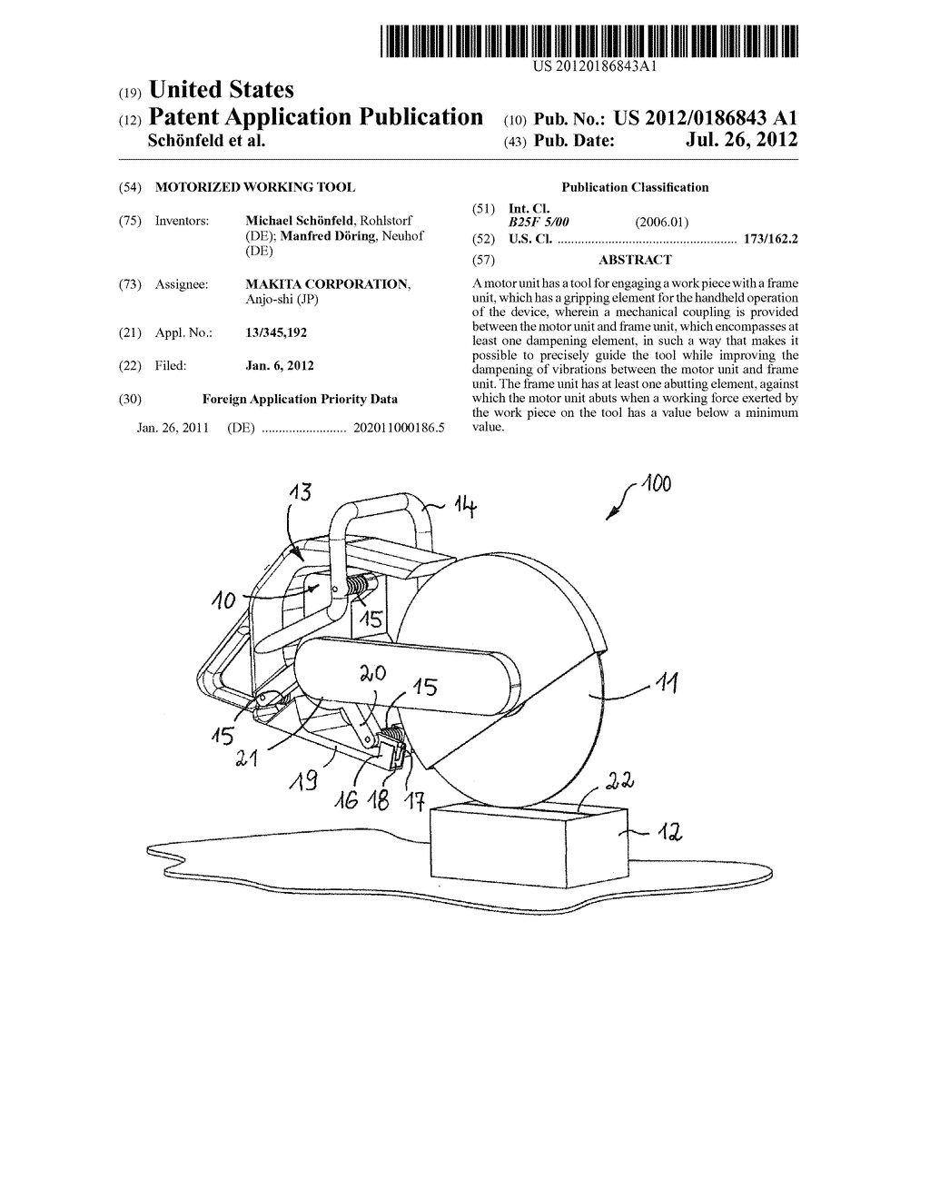 MOTORIZED WORKING TOOL - diagram, schematic, and image 01