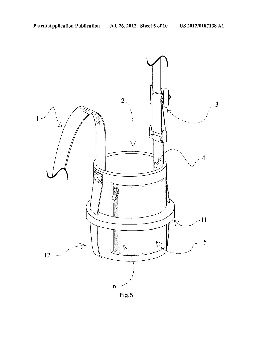 PORTABLE INSULATED BEVERAGE CARRIER WITH NECK STRAP - diagram, schematic, and image 06