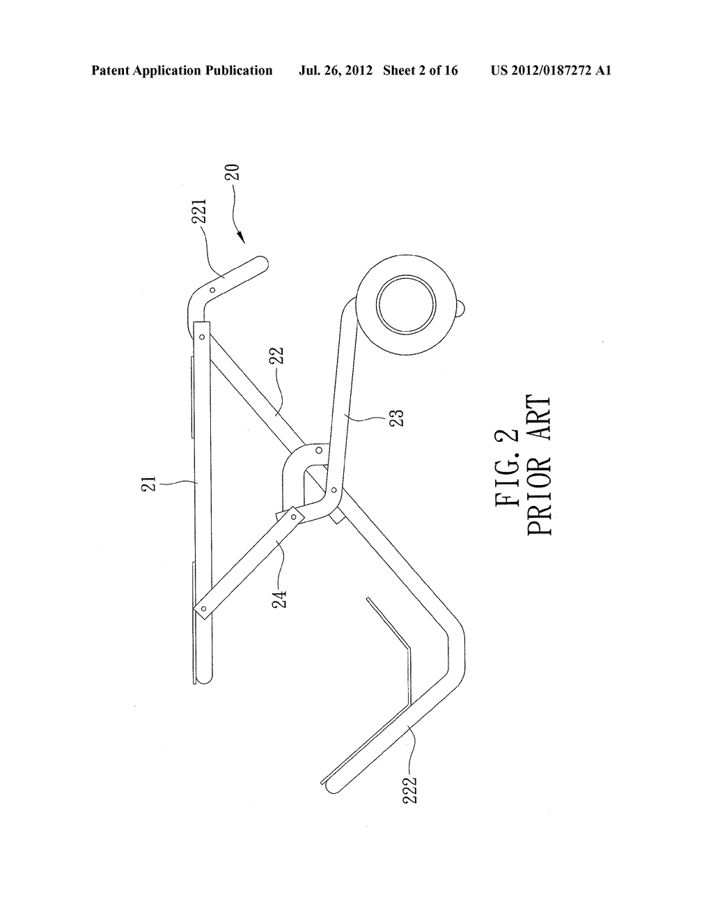 Wheeled Collapsible Stand for a Power Driven Machine - diagram, schematic, and image 03