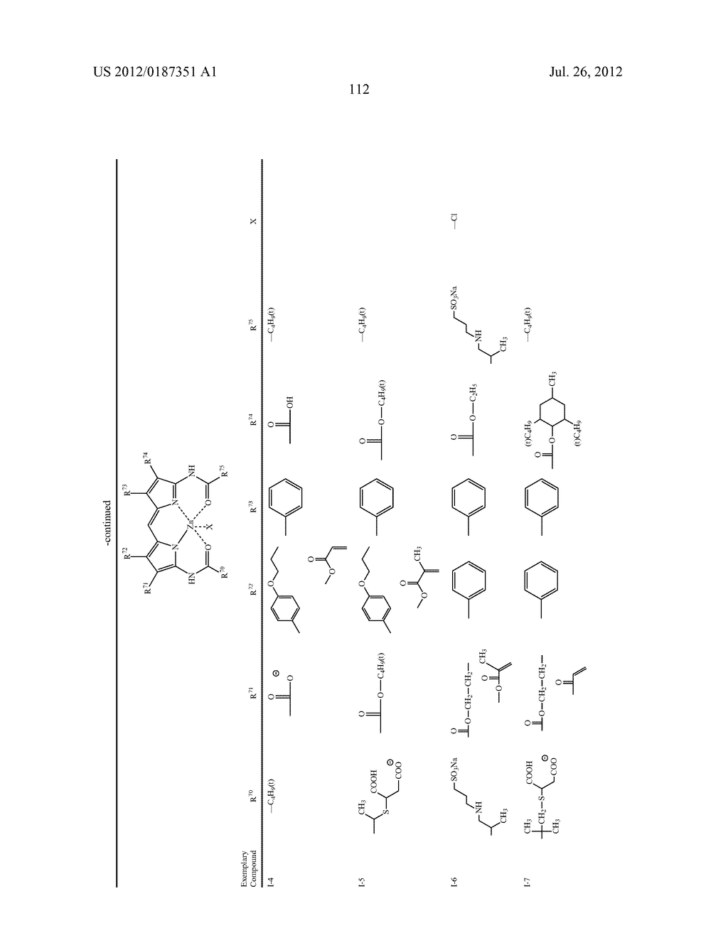 COLORANT MULTIMER, COLORED CURABLE COMPOSITION, COLOR FILTER AND METHOD     FOR PRODUCING THE SAME, AND SOLID-STATE IMAGE SENSOR, IMAGE DISPLAY     DEVICE, LIQUID CRYSTAL DISPLAY DEVICE AND ORGANIC EL DISPLAY WITH THE     COLOR FILTER - diagram, schematic, and image 115