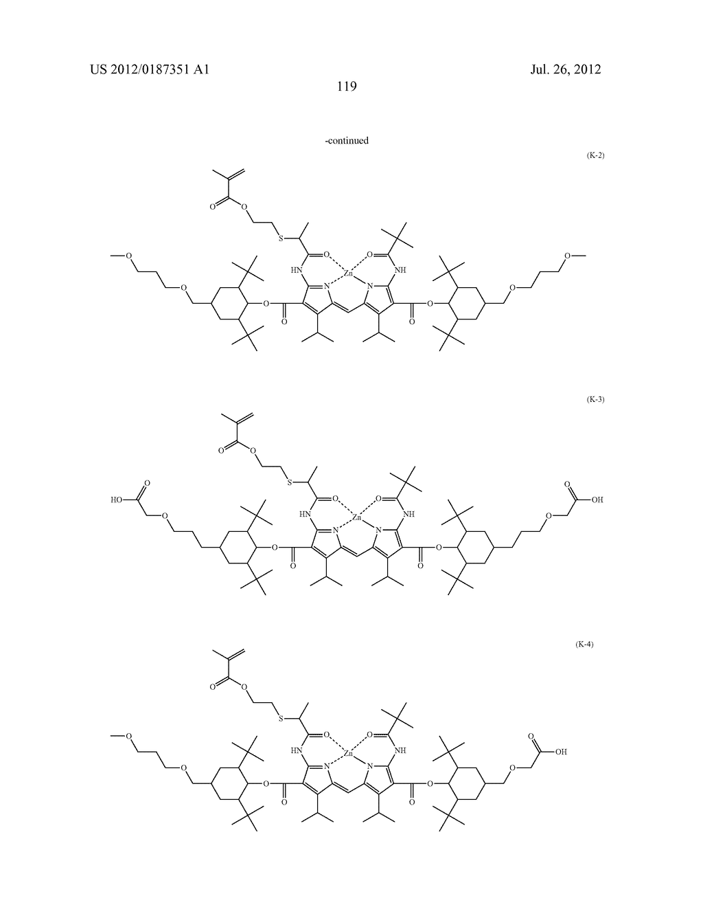 COLORANT MULTIMER, COLORED CURABLE COMPOSITION, COLOR FILTER AND METHOD     FOR PRODUCING THE SAME, AND SOLID-STATE IMAGE SENSOR, IMAGE DISPLAY     DEVICE, LIQUID CRYSTAL DISPLAY DEVICE AND ORGANIC EL DISPLAY WITH THE     COLOR FILTER - diagram, schematic, and image 122