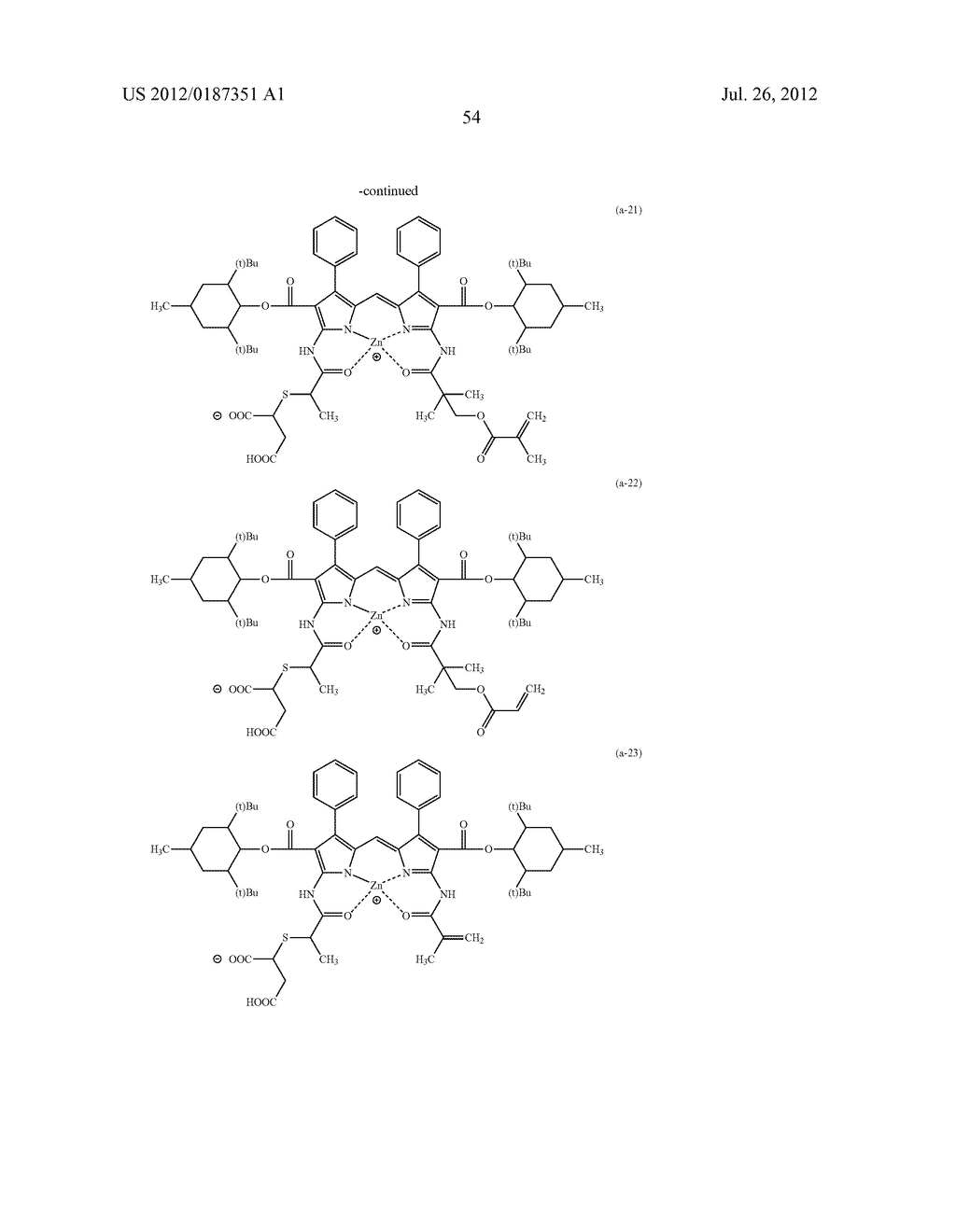 COLORANT MULTIMER, COLORED CURABLE COMPOSITION, COLOR FILTER AND METHOD     FOR PRODUCING THE SAME, AND SOLID-STATE IMAGE SENSOR, IMAGE DISPLAY     DEVICE, LIQUID CRYSTAL DISPLAY DEVICE AND ORGANIC EL DISPLAY WITH THE     COLOR FILTER - diagram, schematic, and image 57