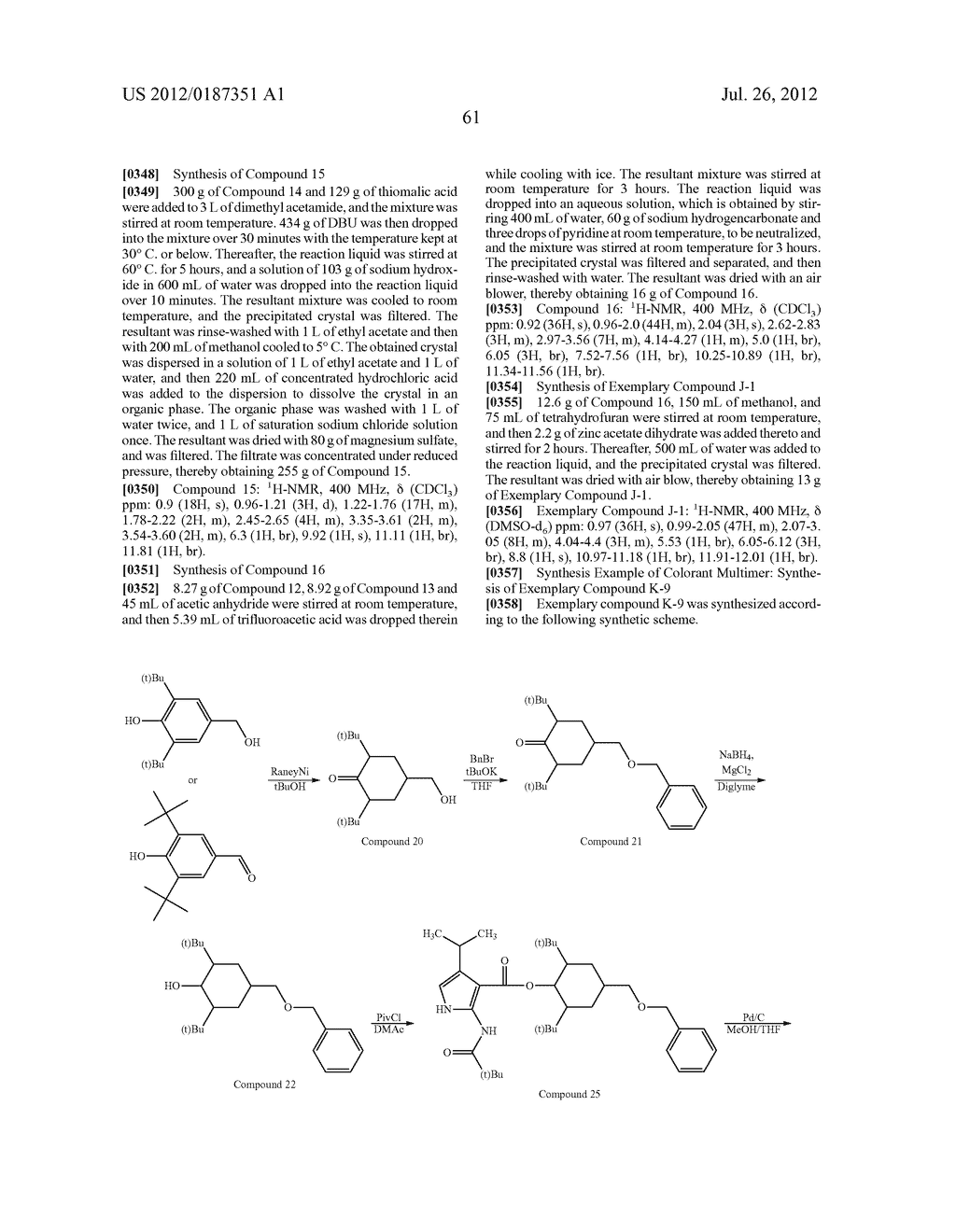 COLORANT MULTIMER, COLORED CURABLE COMPOSITION, COLOR FILTER AND METHOD     FOR PRODUCING THE SAME, AND SOLID-STATE IMAGE SENSOR, IMAGE DISPLAY     DEVICE, LIQUID CRYSTAL DISPLAY DEVICE AND ORGANIC EL DISPLAY WITH THE     COLOR FILTER - diagram, schematic, and image 64