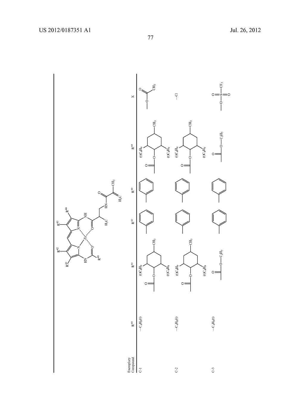 COLORANT MULTIMER, COLORED CURABLE COMPOSITION, COLOR FILTER AND METHOD     FOR PRODUCING THE SAME, AND SOLID-STATE IMAGE SENSOR, IMAGE DISPLAY     DEVICE, LIQUID CRYSTAL DISPLAY DEVICE AND ORGANIC EL DISPLAY WITH THE     COLOR FILTER - diagram, schematic, and image 80