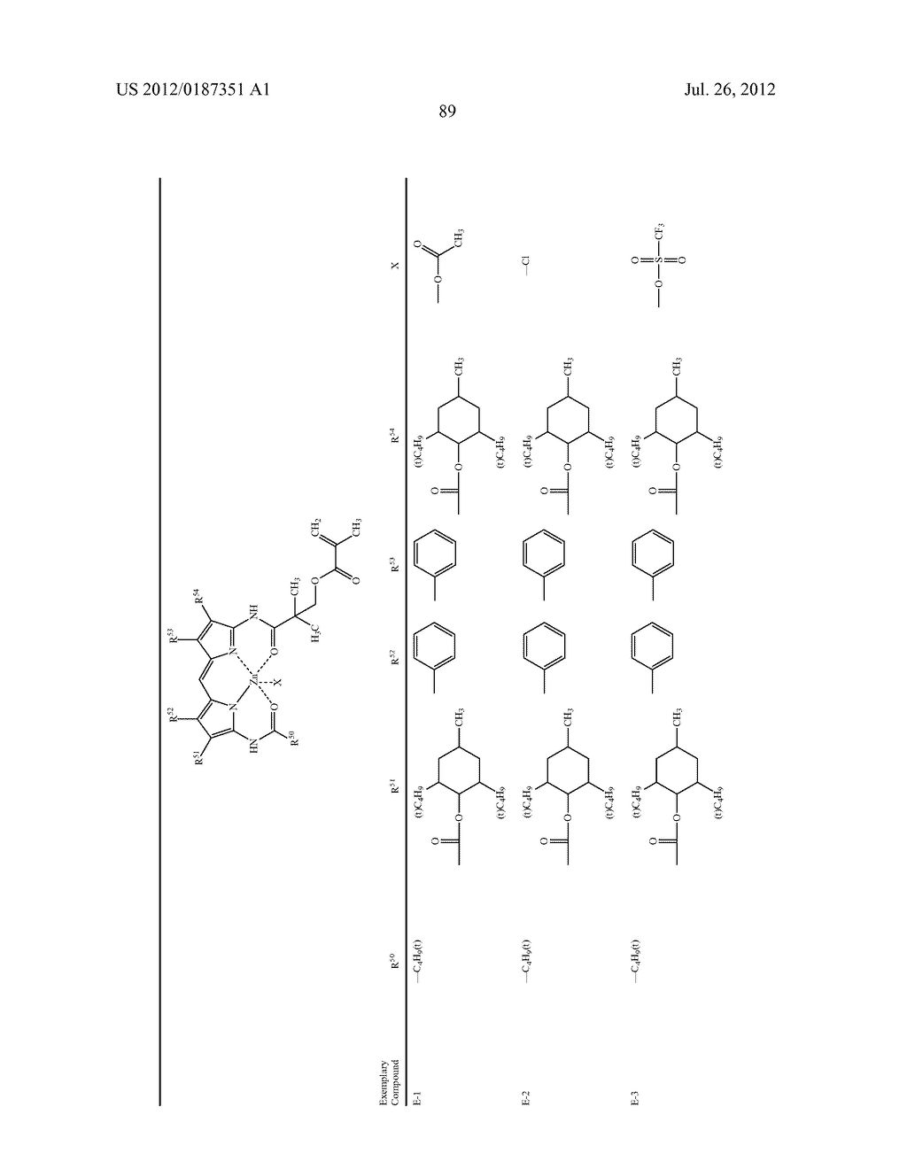 COLORANT MULTIMER, COLORED CURABLE COMPOSITION, COLOR FILTER AND METHOD     FOR PRODUCING THE SAME, AND SOLID-STATE IMAGE SENSOR, IMAGE DISPLAY     DEVICE, LIQUID CRYSTAL DISPLAY DEVICE AND ORGANIC EL DISPLAY WITH THE     COLOR FILTER - diagram, schematic, and image 92