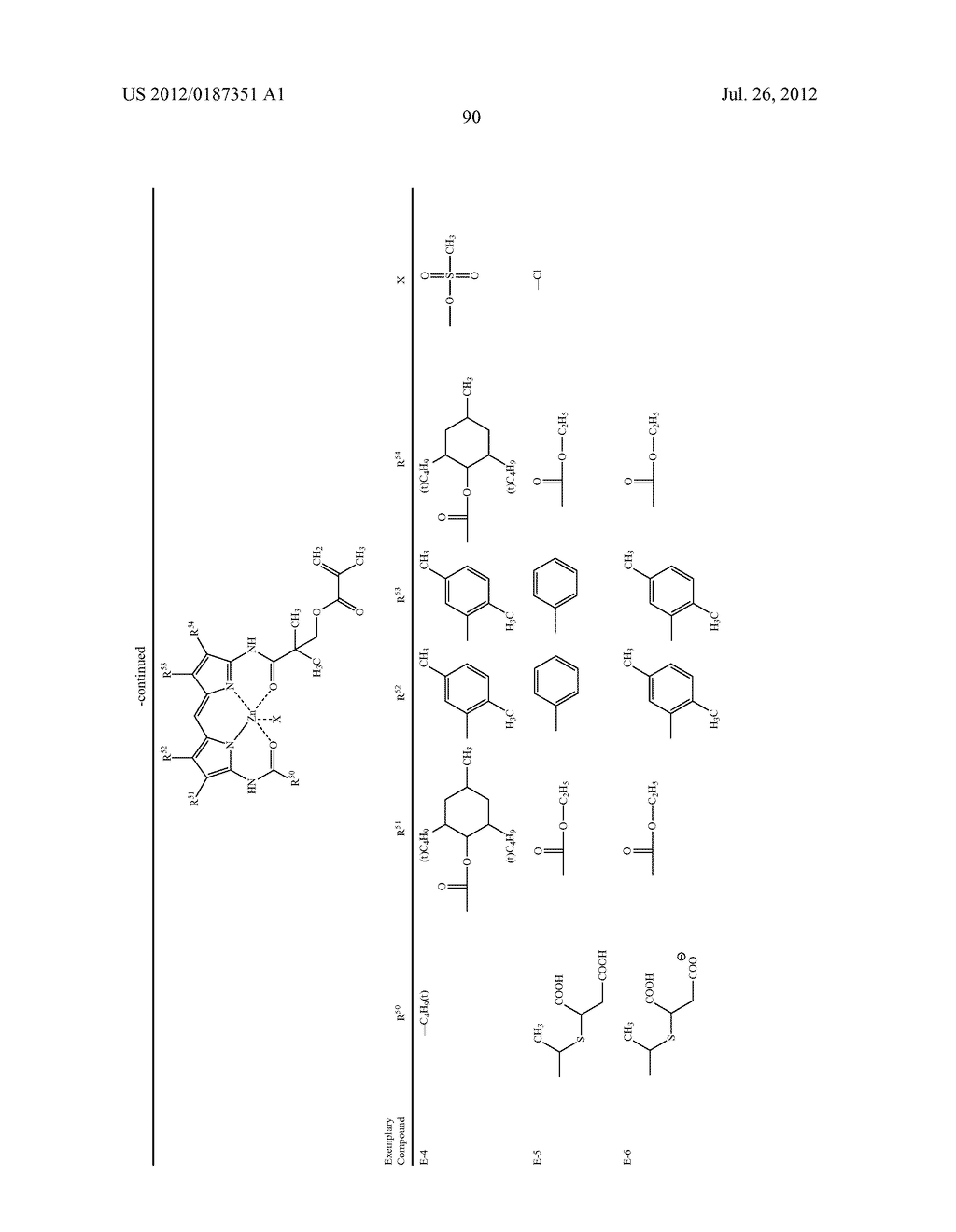 COLORANT MULTIMER, COLORED CURABLE COMPOSITION, COLOR FILTER AND METHOD     FOR PRODUCING THE SAME, AND SOLID-STATE IMAGE SENSOR, IMAGE DISPLAY     DEVICE, LIQUID CRYSTAL DISPLAY DEVICE AND ORGANIC EL DISPLAY WITH THE     COLOR FILTER - diagram, schematic, and image 93