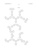 AROMATIC AMINE DERIVATIVE, ORGANIC DEVICE MATERIAL AND     HOLE-INJECTION/TRANSPORT MATERIAL AND ORGANIC ELECTROLUMINESCENT ELEMENT     MATERIAL EACH COMPRISING THE DERIVATIVE, AND ORGANIC ELECTROLUMINESCENT     ELEMENT diagram and image